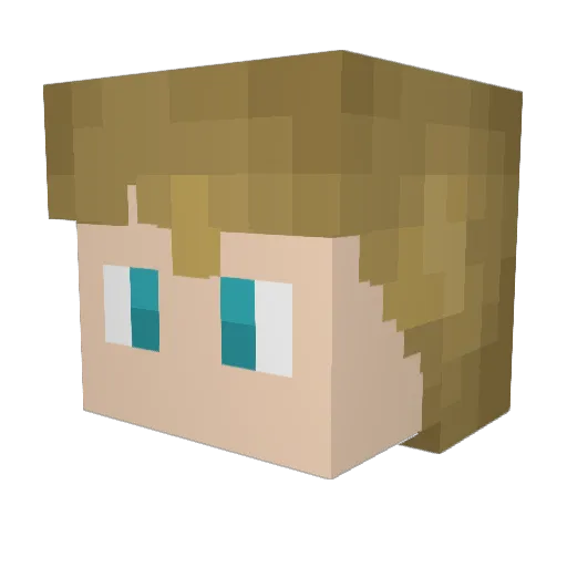Netanel_the_non Minecraft avatar head, 3D render
