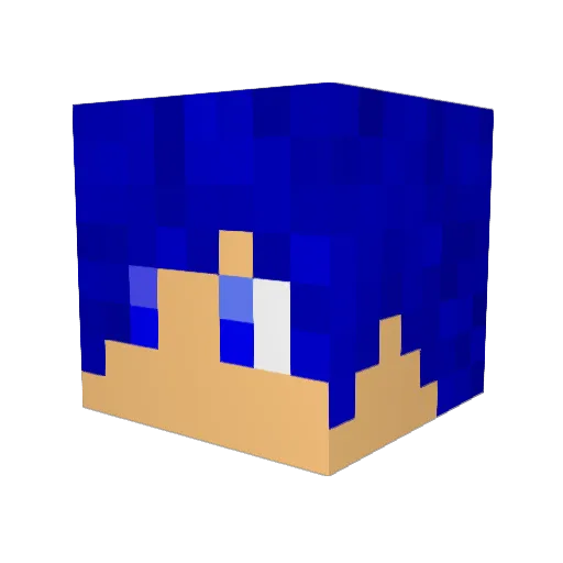 NetarQ Minecraft avatar head, 3D render