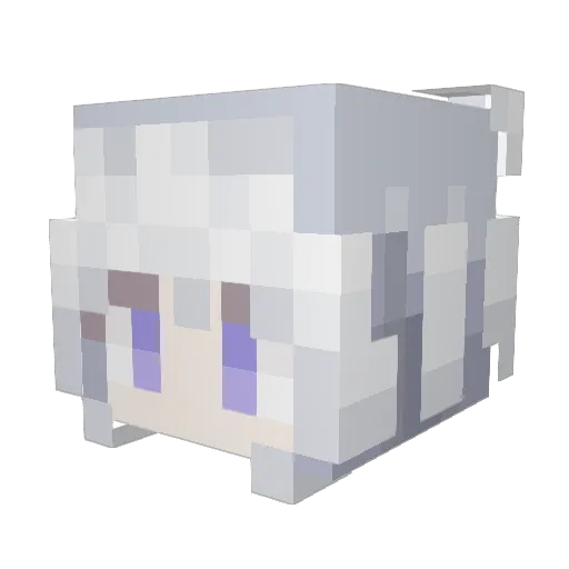 Netavr Minecraft avatar head, 3D render