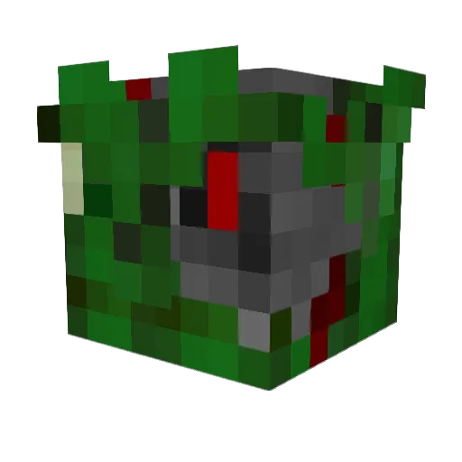 Neth3r Minecraft avatar head, 3D render