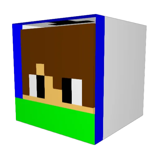 Nethatar2 Minecraft avatar head, 3D render