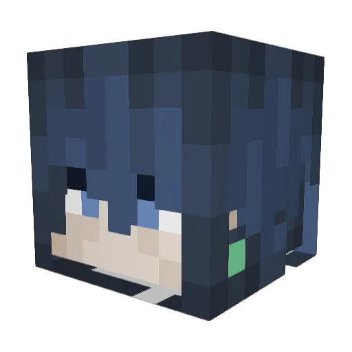 Nethec Minecraft avatar head, 3D render