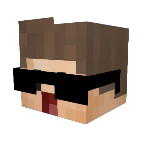Nether804 Minecraft avatar head, 3D render