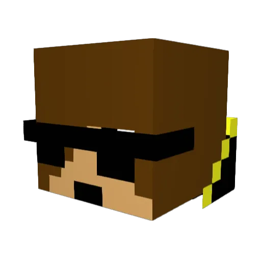 NetherAnbeterYT Minecraft avatar head, 3D render