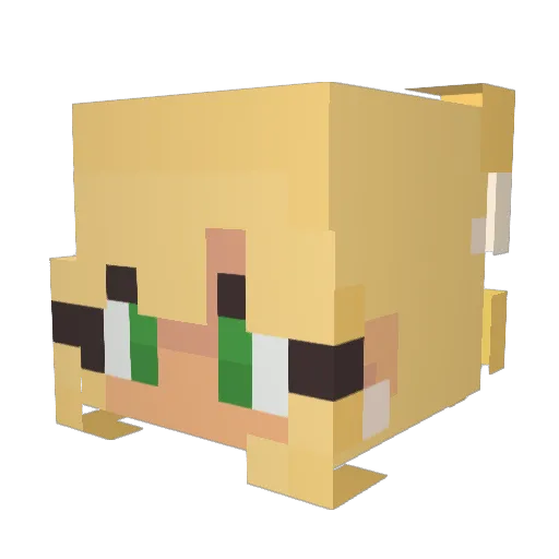 NetherDRose2 Minecraft avatar head, 3D render