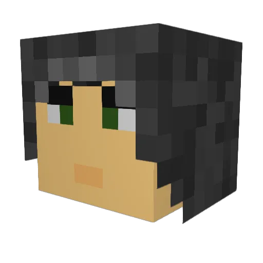 NetherDeck Minecraft avatar head, 3D render