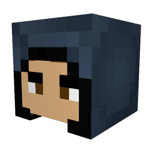 NetherForge Minecraft avatar head, 3D render