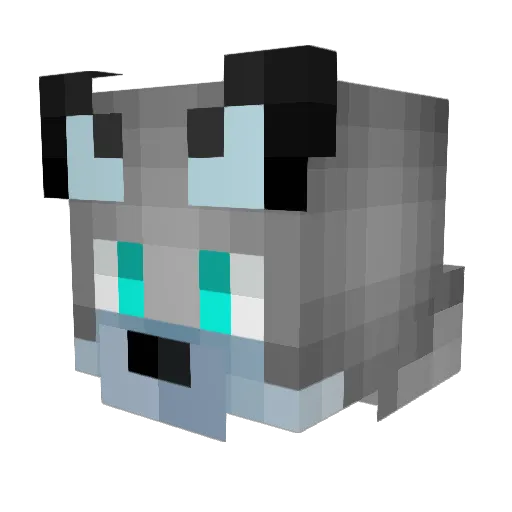 NetherFrost1 Minecraft avatar head, 3D render