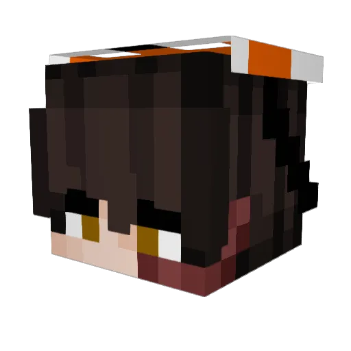 NetherFuchs Minecraft avatar head, 3D render