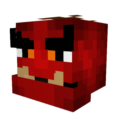 NetherGremlin Minecraft avatar head, 3D render