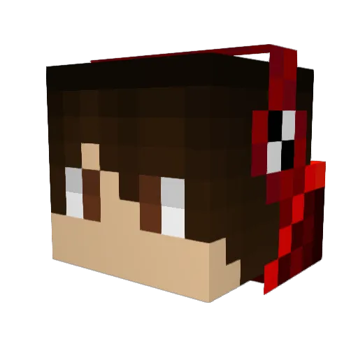 NetherKnight12 Minecraft avatar head, 3D render