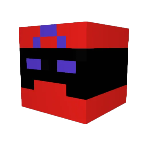 NetherKnight2210 Minecraft avatar head, 3D render