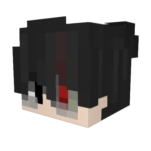 NetherNight3987 Minecraft avatar head, 3D render