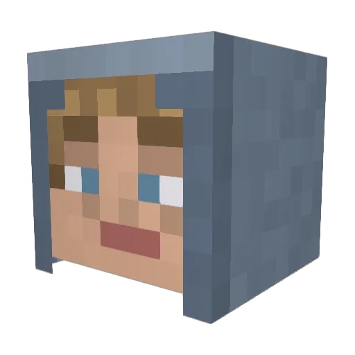 NetherPierce Minecraft avatar head, 3D render