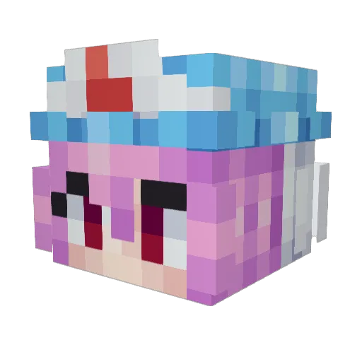 NetherRage1 Minecraft avatar head, 3D render
