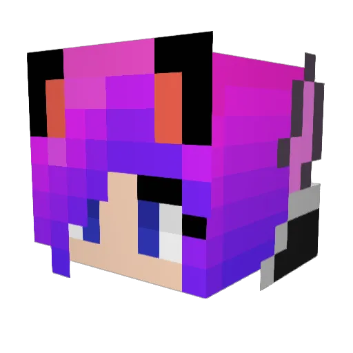 NetherWanderer_ Minecraft avatar head, 3D render