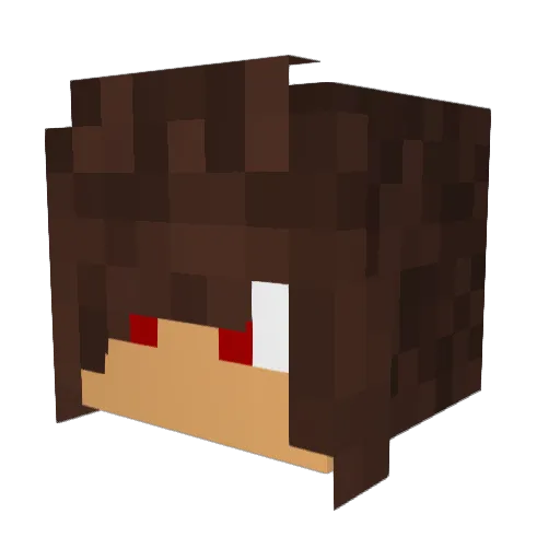 Nether_Bandit Minecraft avatar head, 3D render