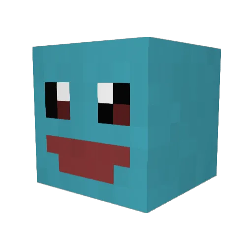 Nether_Kermit Minecraft avatar head, 3D render