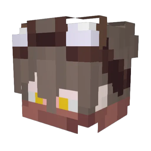 Netherbix Minecraft avatar head, 3D render