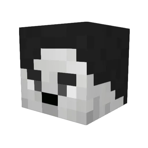 Netherbloody Minecraft avatar head, 3D render