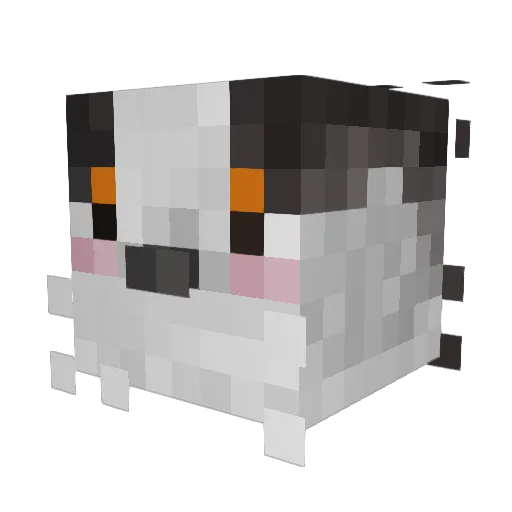Netherer Minecraft avatar head, 3D render
