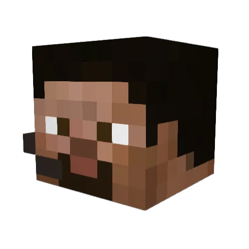 Netheright735 Minecraft avatar head, 3D render