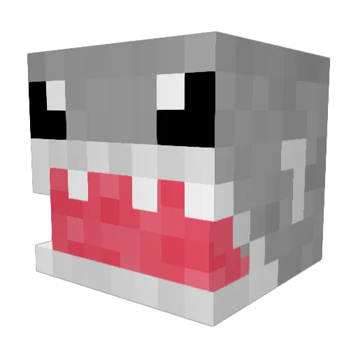 NetheriteIllager Minecraft avatar head, 3D render