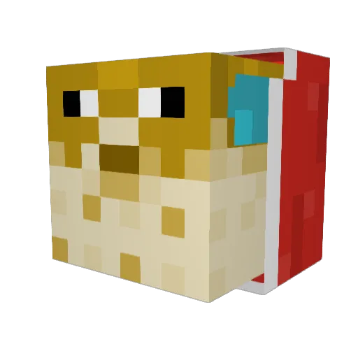 Netheritem3 Minecraft avatar head, 3D render