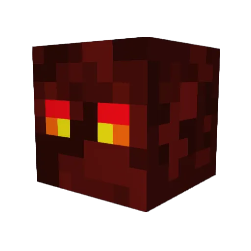 Netherman888 Minecraft avatar head, 3D render