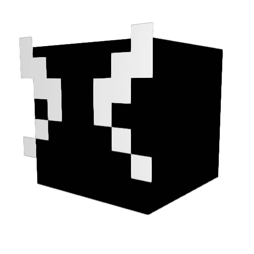 Netherobsidian Minecraft avatar head, 3D render
