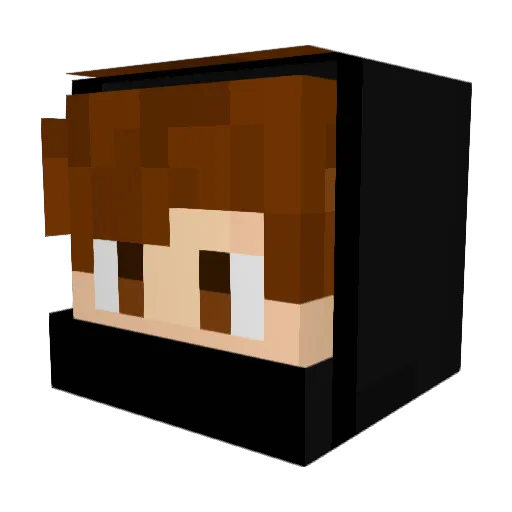 Netherskelet Minecraft avatar head, 3D render