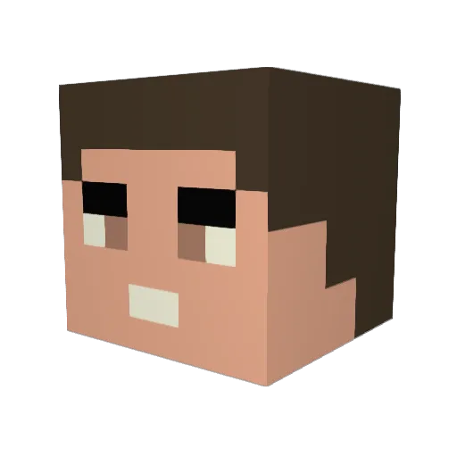 Nethrick Minecraft avatar head, 3D render