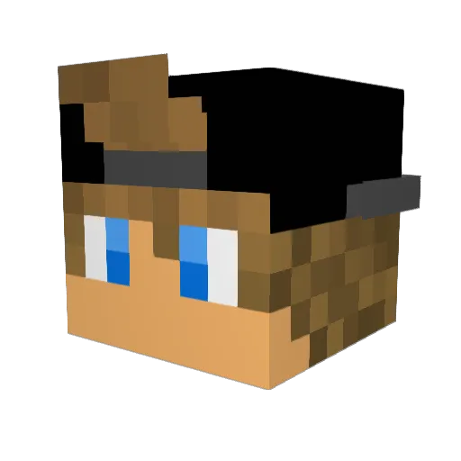 Nethwer Minecraft avatar head, 3D render