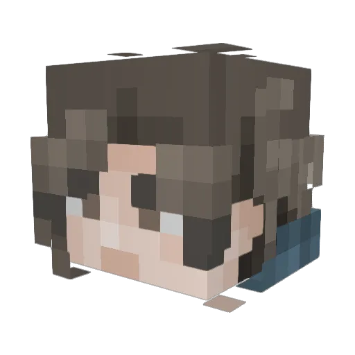 Netilenva Minecraft avatar head, 3D render
