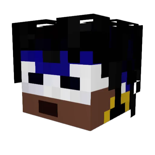 NetoTwc Minecraft avatar head, 3D render