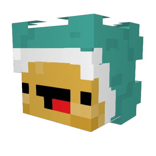 Netopi Minecraft avatar head, 3D render