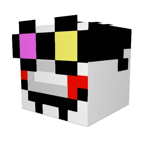Netopotato21 Minecraft avatar head, 3D render