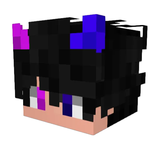 Netr0cked Minecraft avatar head, 3D render