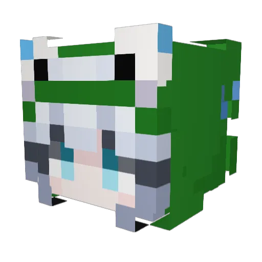 Netrc Minecraft avatar head, 3D render