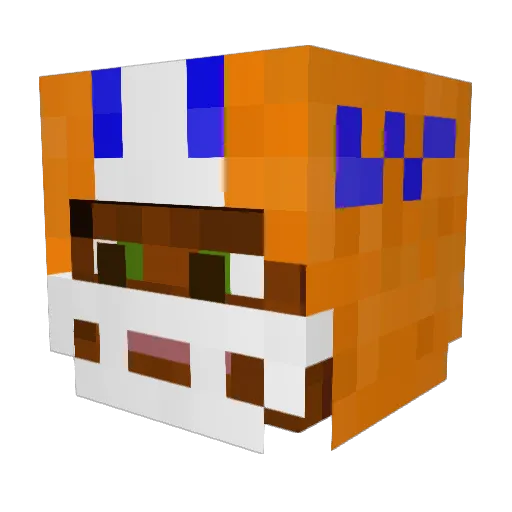 Netrium_ Minecraft avatar head, 3D render