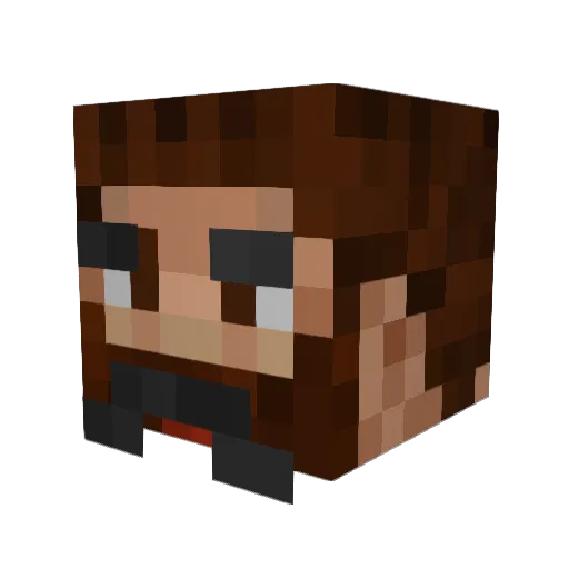 Netrixes Minecraft avatar head, 3D render