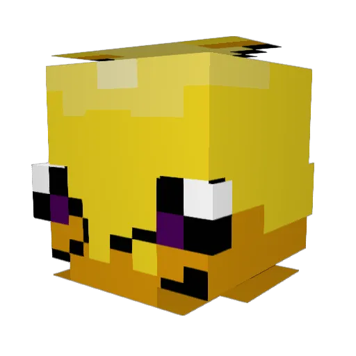 Netronycs Minecraft avatar head, 3D render