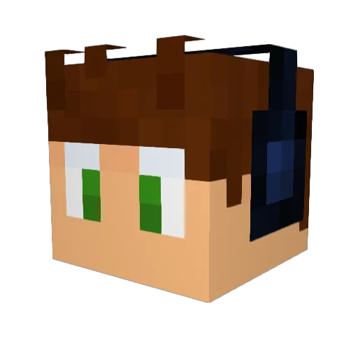 NetroxSM Minecraft avatar head, 3D render