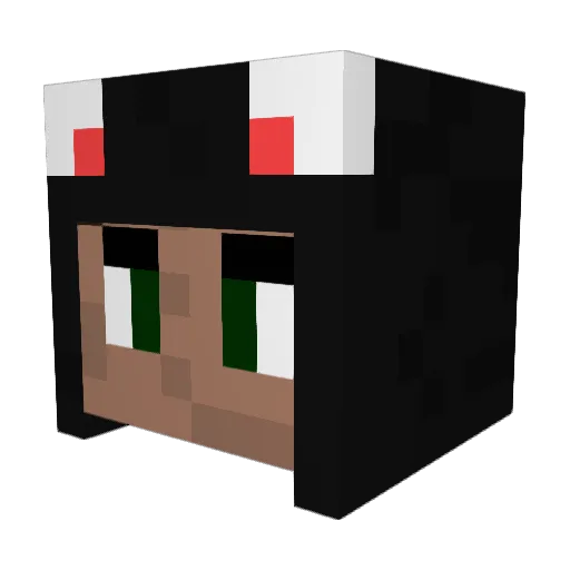 Netryx_ Minecraft avatar head, 3D render