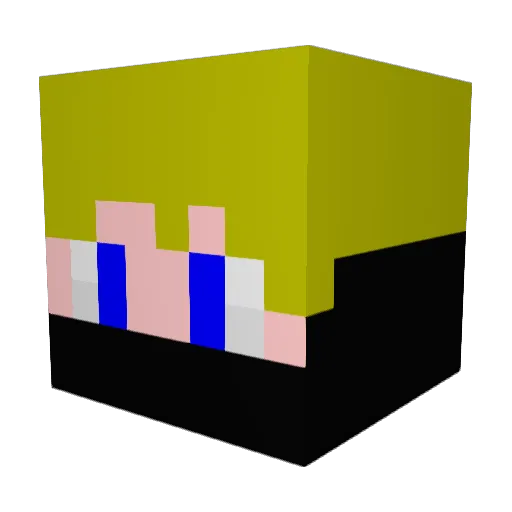 Netsum_ Minecraft avatar head, 3D render