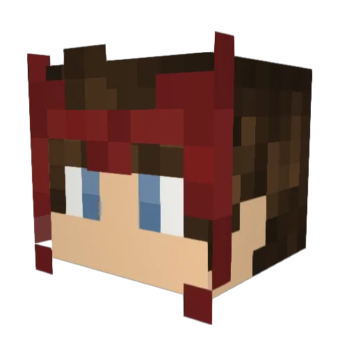 Netta2 Minecraft avatar head, 3D render
