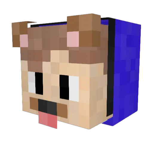 NetterPapi Minecraft avatar head, 3D render