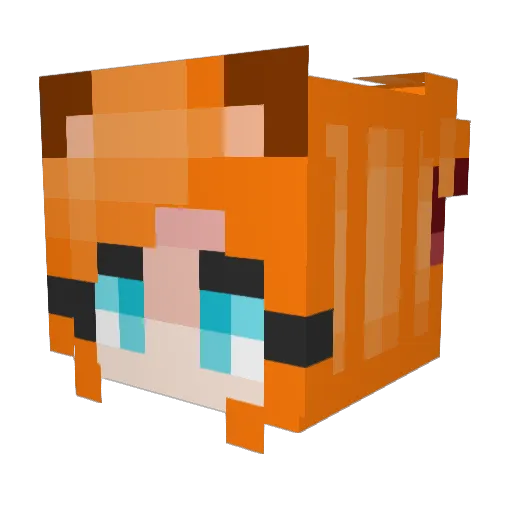 Netti1010 Minecraft avatar head, 3D render