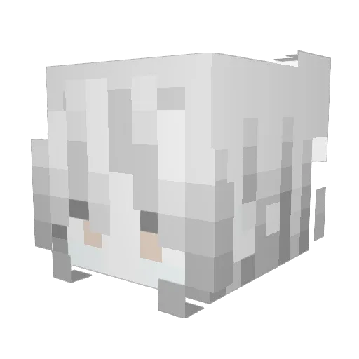 Nettisko Minecraft avatar head, 3D render