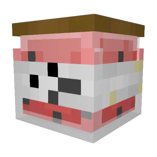Nettlee_ Minecraft avatar head, 3D render